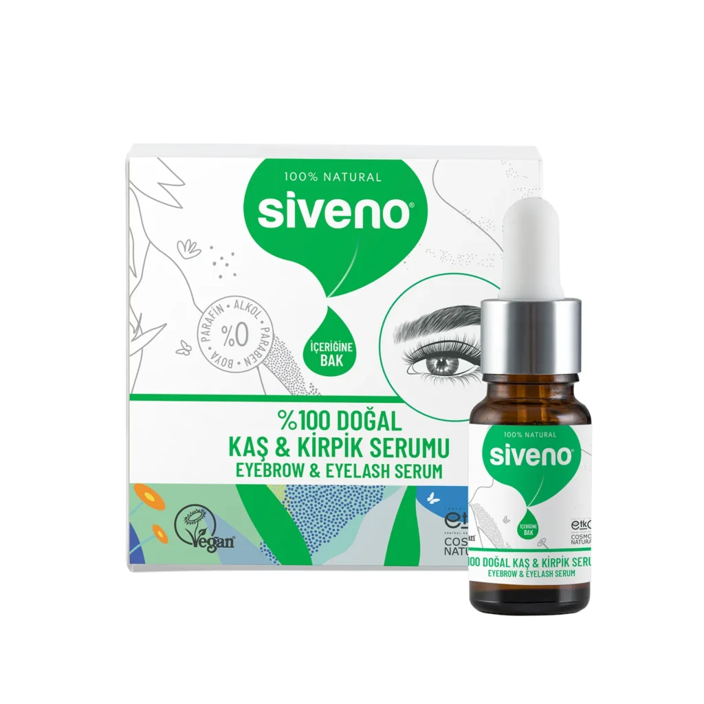 %100 Doğal Kaş ve Kirpik Serumu Bitkisel Yoğunlaştırıcı Canlandırıcı Yoğun Bakım Yağı Vegan 10ml