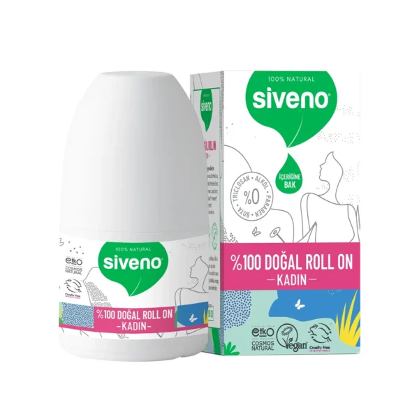 %100 Doğal Roll-On Kadın Deodorant Ter Kokusu Önleyici Bitkisel Leke Bırakmayan Vegan 50ml